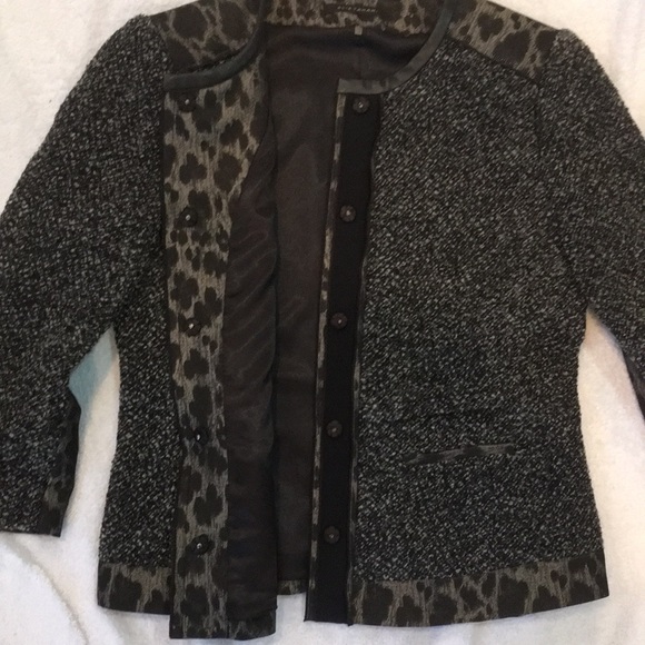 Elie Tahari mixed media jacket - Picture 9 of 14